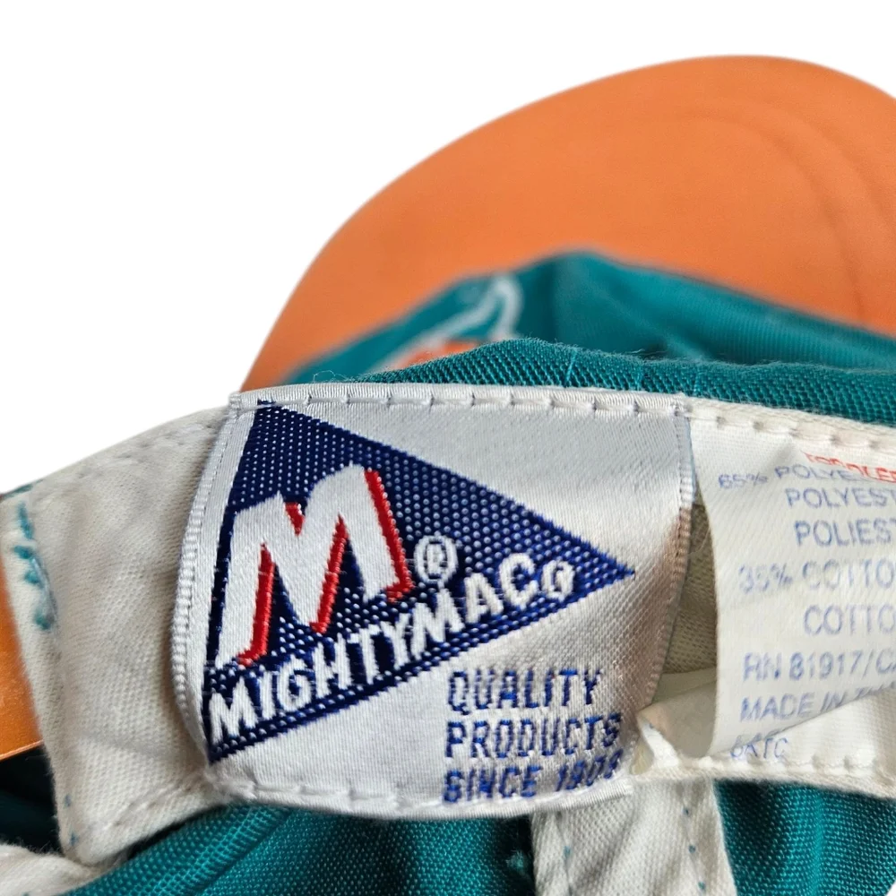 Vintage 90 Mighty Mac Retro Miami Dolphins NFL Football Snapback Hat Cap Toddler